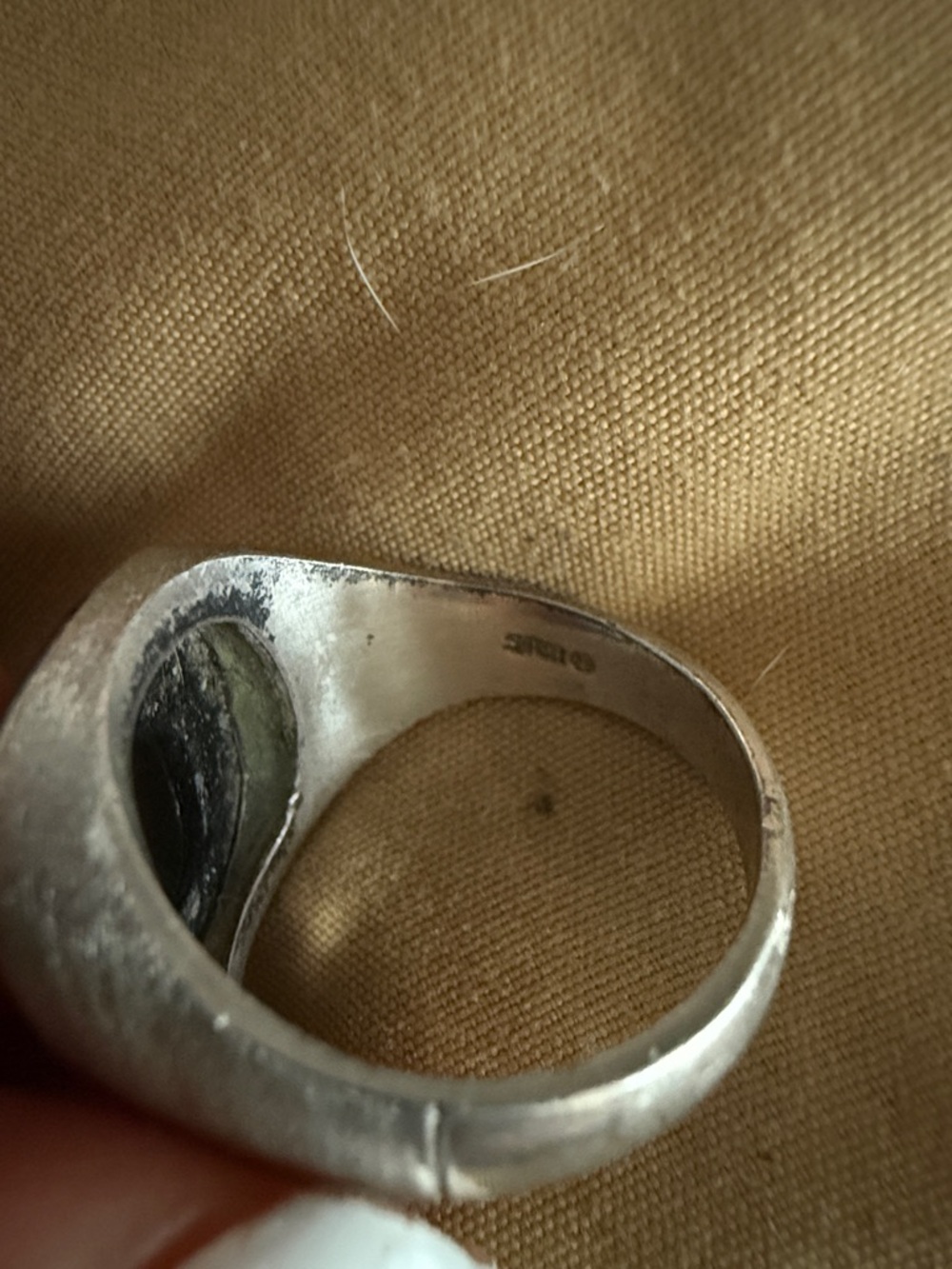 Men's Black Onyx Signet Ring - Classic Sterling Silver - Picture 3 of 8
